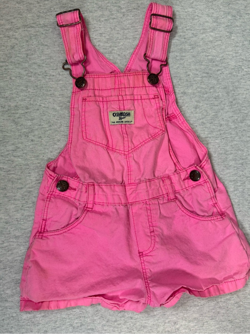 OshKosh B’gosh Girls’ Hot Pink Shortalls - 2T